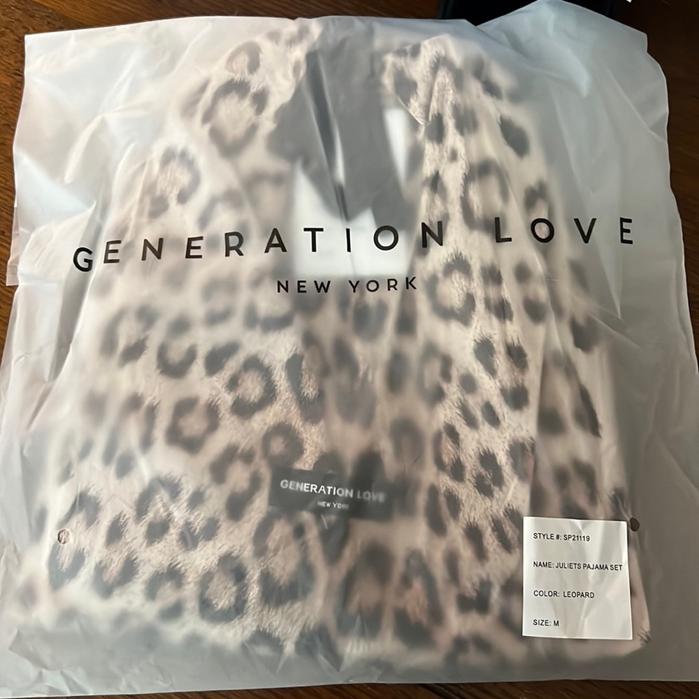 🆕Generation Love Juliet’s Leopard Animal Print Pajama Set Cotton Summer PJ’s - Picture 9 of 10